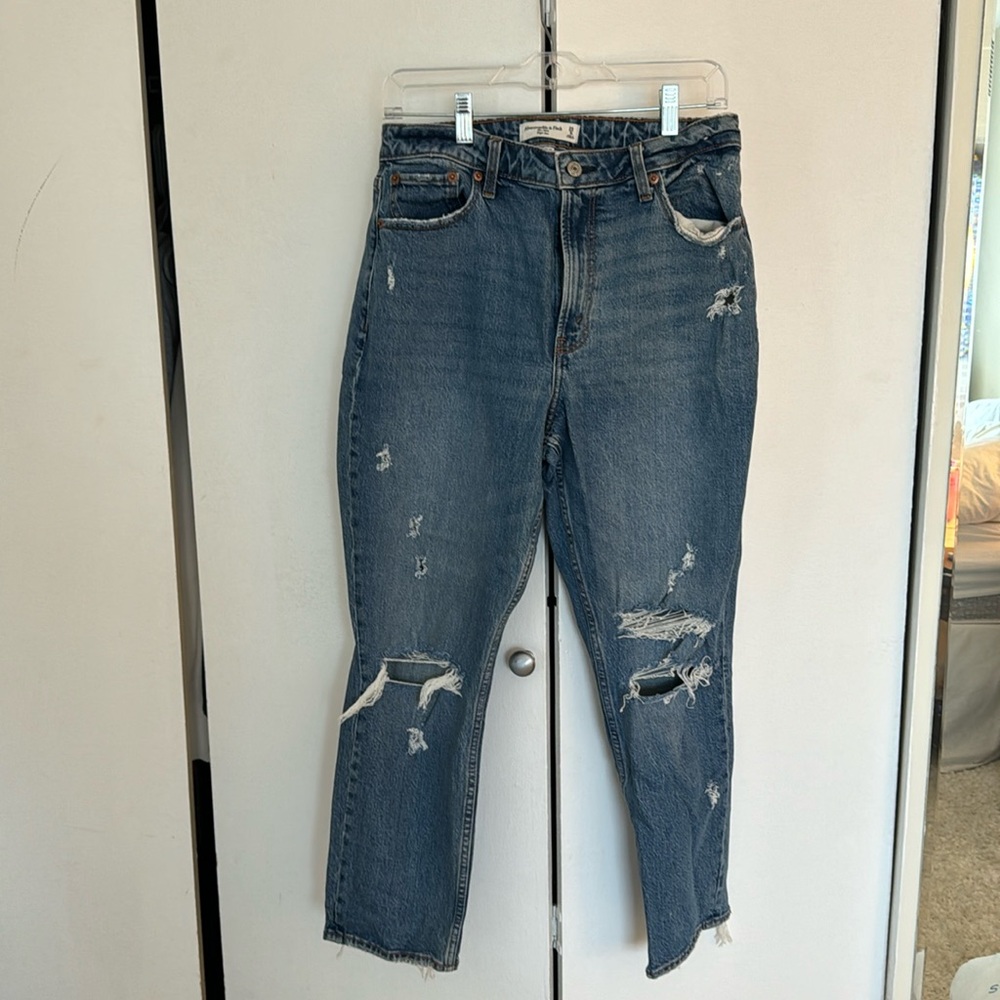 Abercrombie curve love high rise mom jeans